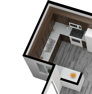 Zinc Apartments Copper 3D Floor Plan Zinc Apartments Copper 3D Floor Plan